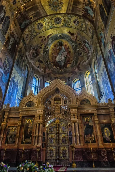 Russia Petersburg 2017 Interior Church Savior Spilled Blood — Stock Photo, Image