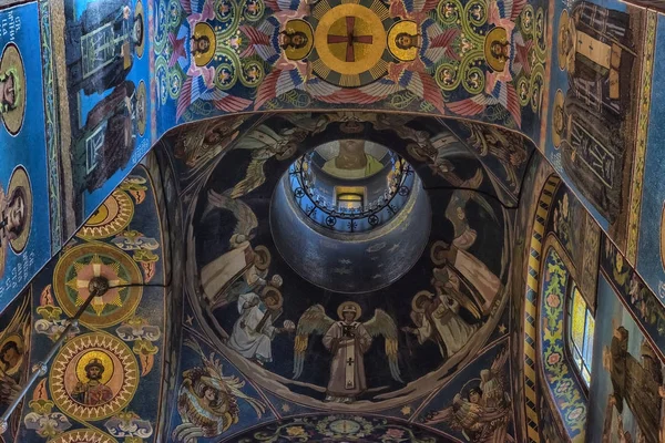 Russia San Pietroburgo 2017 Interno Della Chiesa Del Salvatore Sul — Foto Stock