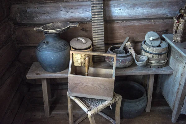 Huismuseum, historische Russische hut waarin Tsjapajev werd geboren — Stockfoto