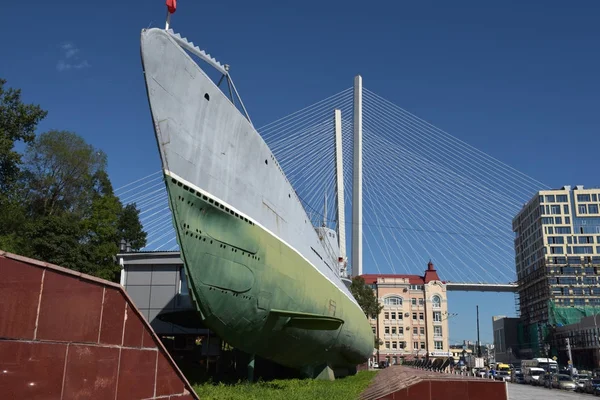 Rusland, Vladivostok, Museum van de onderzeeër 26,08,2016 Memorial S-56 in Vladivostok, de kraj Primorski in Rusland. — Stockfoto