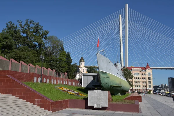 Russland, wladiwostok, 26,08,2016 Denkmal-U-Boot-Museum s-56 in wladiwostok, primorski krai in russland. — Stockfoto