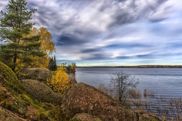 Autunno Oro Parco Monrepo Vyborg Russia — Foto Stock