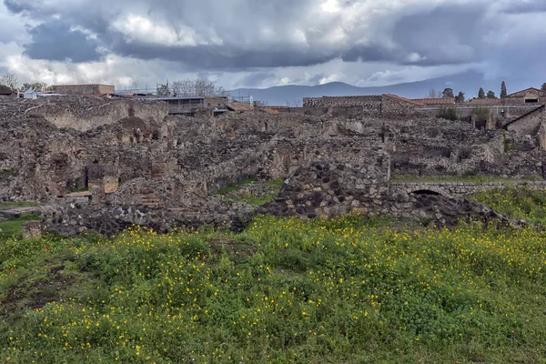 Oude ruïnes in Pompeii, — Stockfoto