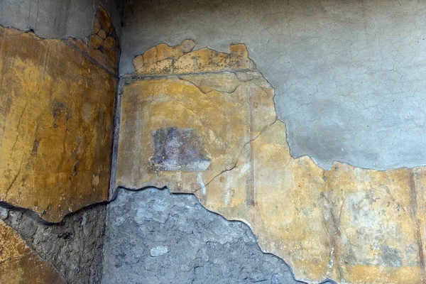 Peinture dans une maison de Pompéi, une ancienne ville romaine détruite — Photo