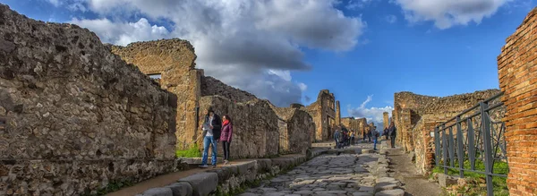 Italië Pompei 2018 Straat Pompeii Italië Pompeii Een Oude Romeinse — Stockfoto