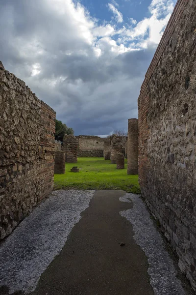 Italië Pompei 2018 Straat Pompeii Italië Pompeii Een Oude Romeinse — Stockfoto