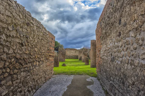 Włochy Pompei 2018 Street Pompei Włochy Pompeje Starożytnego Rzymskiego Miasta — Zdjęcie stockowe