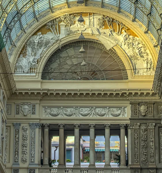 Italien Naples 2018 Detalj Offentliga Shopping Konstgalleri Galleria Umberto Neapel — Stockfoto