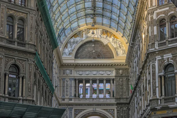 Itálie Neapol 2018 Detail Veřejného Nakupování Umělecká Galerie Galleria Umberto — Stock fotografie