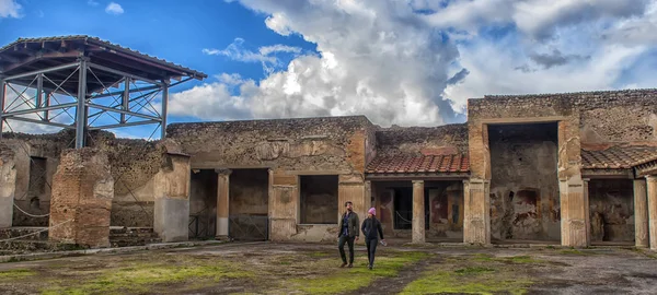 Italy Pompeii 2018 Courtyard Stabian Baths Terme Stabiane Pompeii — Stock Photo, Image