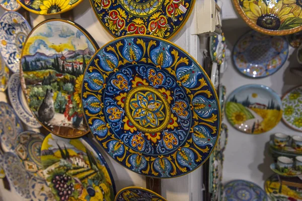 Italy Florence 2018 Florentine Ceramics Art Shop Sale — Stock Photo, Image