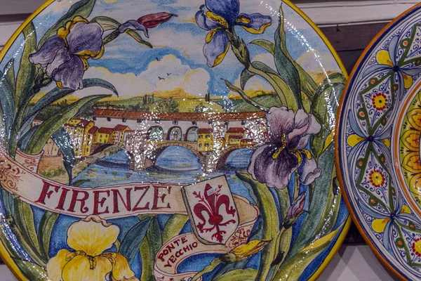 Ιταλία Φλωρεντία 2018 Florentine Κεραμικά Στο Κατάστημα Τέχνης Προς Πώληση — Φωτογραφία Αρχείου