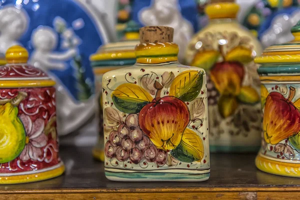 Italy Florence 2018 Florentine Ceramics Art Shop Sale — Stock Photo, Image