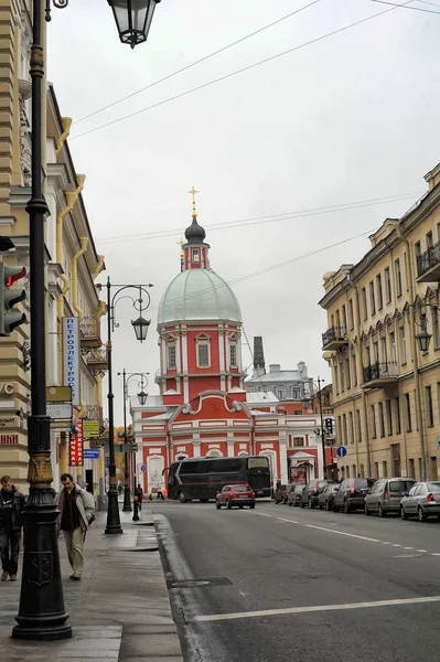 Rusko Petrohrad 2013 Kostel Panteleimona Ulici Pestel — Stock fotografie
