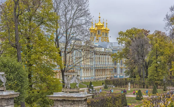 Petersburg Rusko 2016 Golden Domes Catherine Paláce Zimního Dne Roku — Stock fotografie