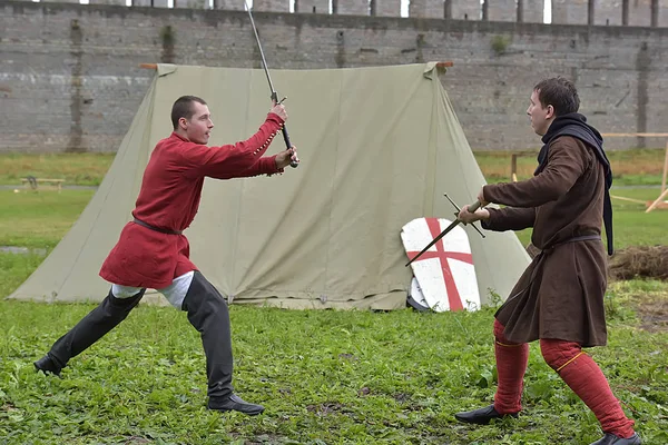 Festa della ricostruzione medievale "Fortezza russa", Recinzione — Foto Stock