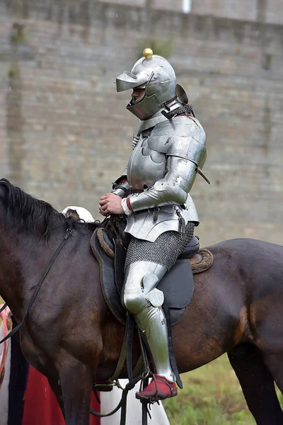 Festa della ricostruzione medievale "fortezza russa". Cavalcare — Foto Stock