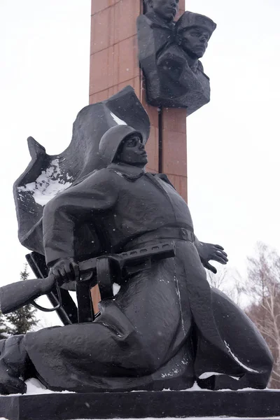 Monument to Matrosov and Gubaidullin — Stock Photo, Image