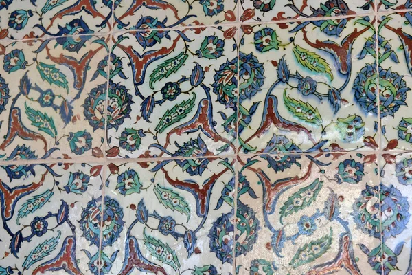 Widok płytki ceramiczne Oriental Ottoman od Topkapi — Zdjęcie stockowe