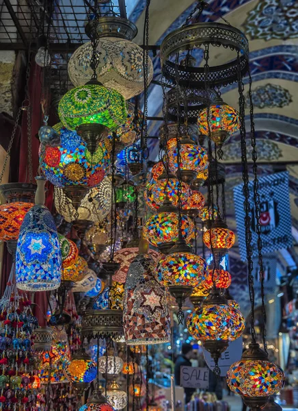 Lămpi Vânzare Grand Bazaar Din Istanbul Turcia — Fotografie, imagine de stoc