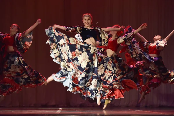Oroszország Szentpétervár 2016 Open Dance Festival 2016 Gyermektánccsoport Flamenco Táncot — Stock Fotó