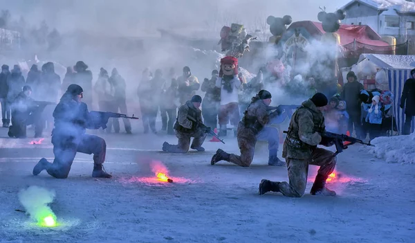 Saint Petersburg Rusya Rus Askerleri Vatan Koruyucusu Day Onuruna Açılış — Stok fotoğraf