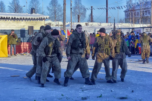 Demostración de la actuación de las tropas de desembarco del Ejército ruso en — Foto de Stock