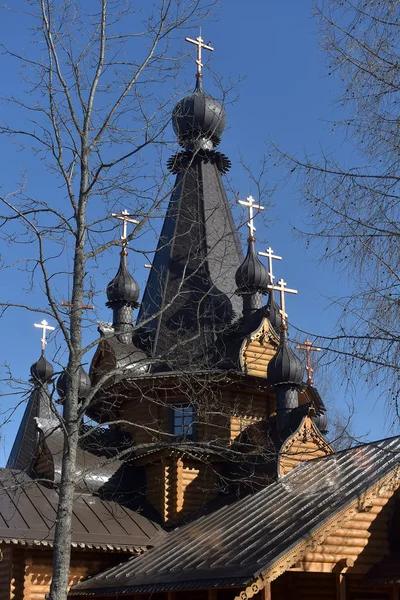 Russia Leningrad Region 2018 Temple Tikhvin Icon Mother God Village — Stock Photo, Image