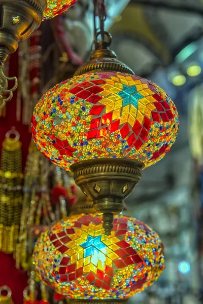 Lâmpadas Turcas Grand Bazaar Istambul Turquia — Fotografia de Stock