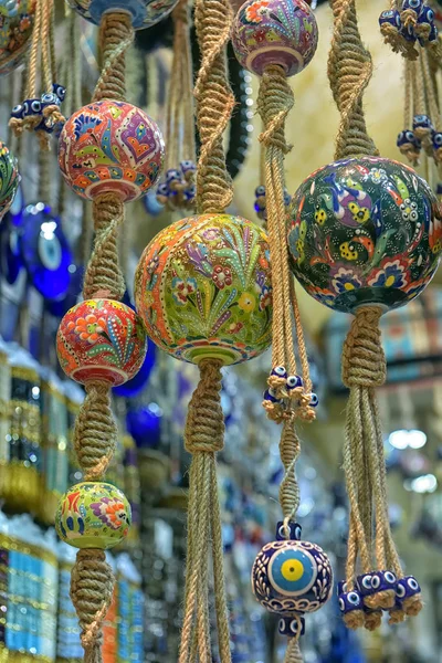 Grânulos Orinetais Pendurados Grand Bazaar Istambul Turquia — Fotografia de Stock