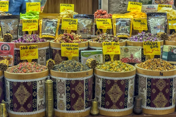 土耳其 伊斯坦布尔 2018 大集市 香料和干草药 — 图库照片