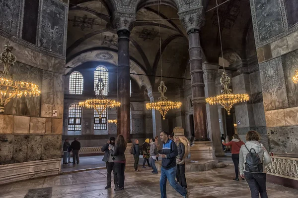 Турция Стамбул 2018 Внутренняя Архитектура Собора Святой Софии Называемая Агиа — стоковое фото