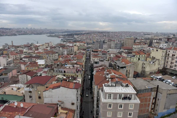 View of the city from the height of the Galata Tower — Stock Photo, Image