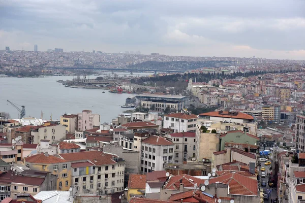 View of the city from the height of the Galata Tower — Stock Photo, Image