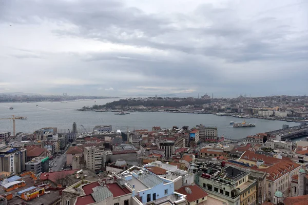 Pohled na město z výšky Galata Tower — Stock fotografie