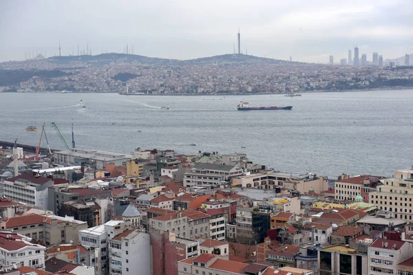 View of the city from the height of the Galata Tower — Stock Photo, Image