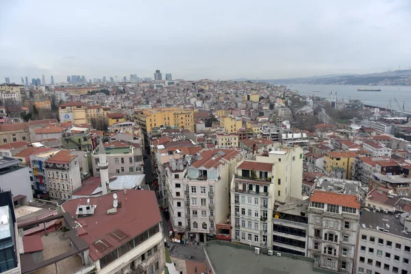 Galata Kulesi yükseklikten kenti — Stok fotoğraf