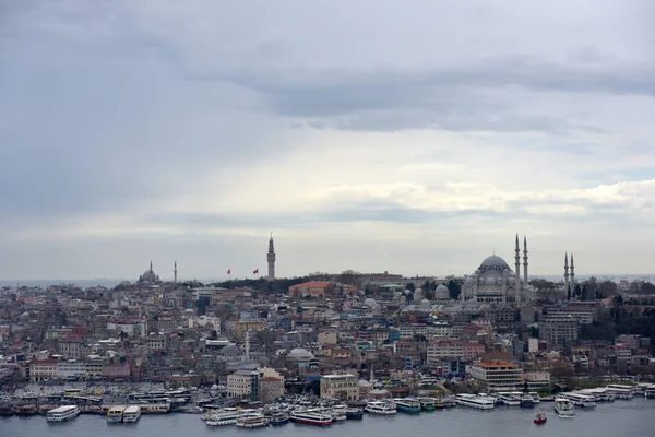 Galata Kulesi yükseklikten kenti — Stok fotoğraf