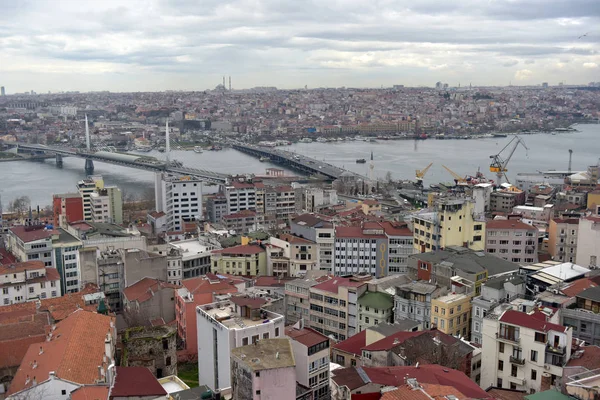 Vista de la ciudad desde la altura de la Torre Galata — Foto de Stock