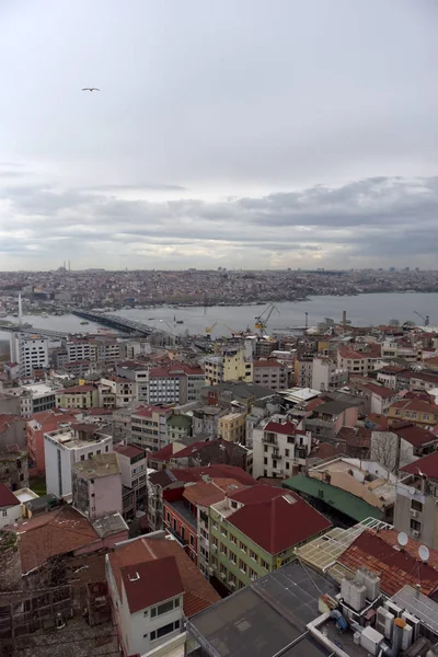 Galata Kulesi yükseklikten kenti — Stok fotoğraf