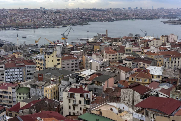 View of the city from the height of the Galata Tower — Stock Photo, Image