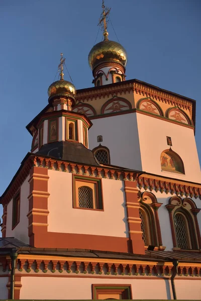 Rússia Irkutsk 2018 Catedral Epifania Catedral Epifania Uma Igreja Ortodoxa — Fotografia de Stock