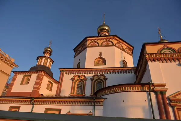 Rosja Irkuck 2018 Epiphany Cathedral Katedra Jest Cerkiew Irkucku — Zdjęcie stockowe