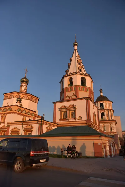 Rosja Irkuck 2018 Epiphany Cathedral Katedra Jest Cerkiew Irkucku — Zdjęcie stockowe