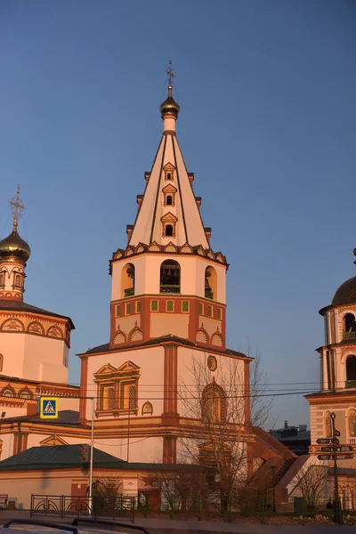 Rússia Irkutsk 2018 Catedral Epifania Catedral Epifania Uma Igreja Ortodoxa — Fotografia de Stock