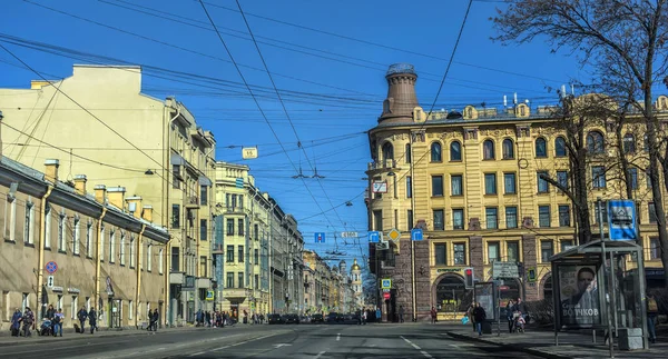 Calle en Petersburg, centro de la ciudad —  Fotos de Stock