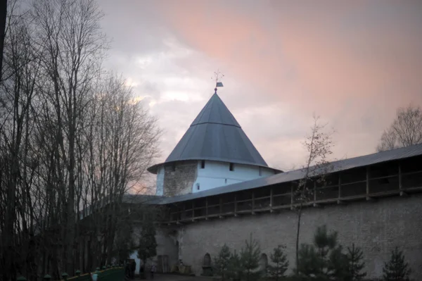 A Assunção Sagrada Mosteiro de Pskov-Pechersky — Fotografia de Stock