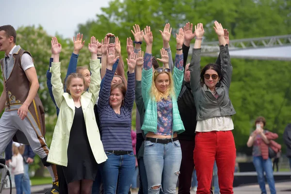 Występ bokkers na festiwalu na cześć dnia miasta — Zdjęcie stockowe