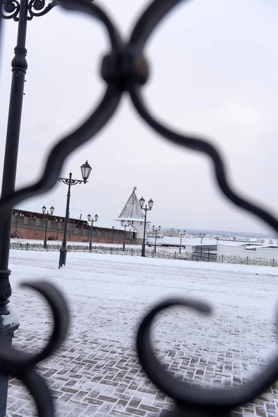 Kazan Kremlin 'in kış manzarası — Stok fotoğraf