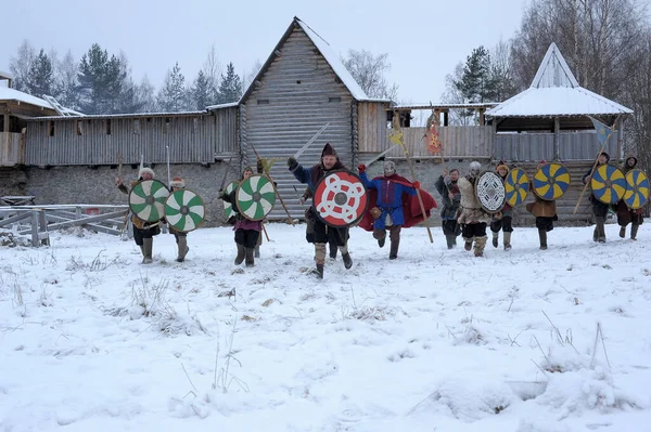 Festival je historickou rekonstrukcí doby vikinské — Stock fotografie
